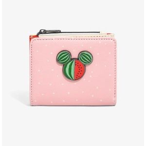 Loungefly Disney Mickey Mouse Fruit AOP Mini Wallet Watermelon Pineapple Cherry
